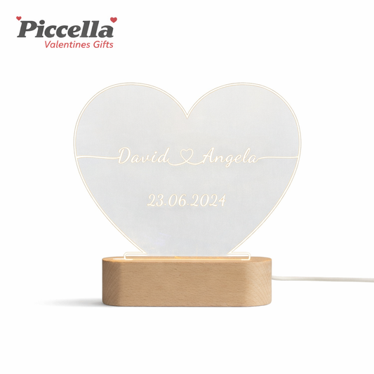 Heart-shaped night light